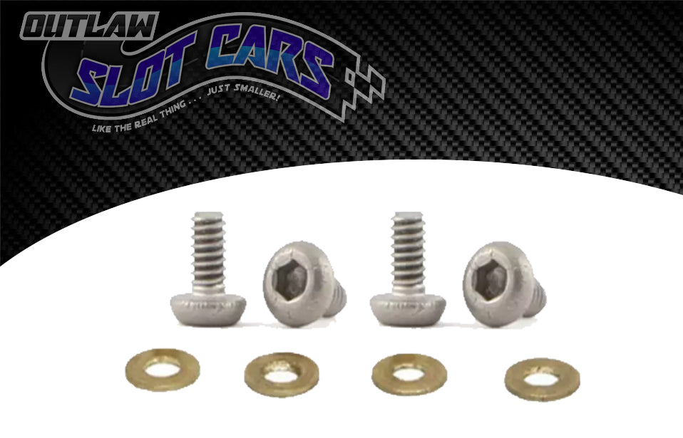 SLOT.IT SCREWS CH90 - set of Motor Fixing Screws - 4 x titanium