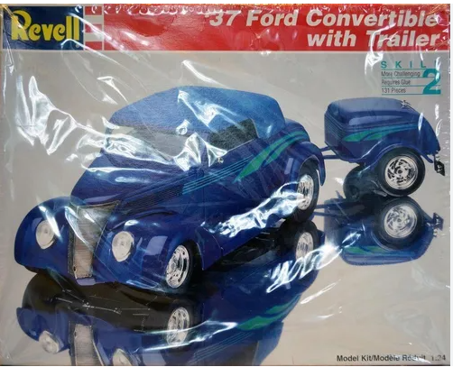 1/24 Revell 1937 Ford Convertible with Trailer