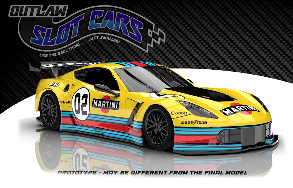 0437AW CORVETTE C7.R MARTINI LIVERY YELLOW