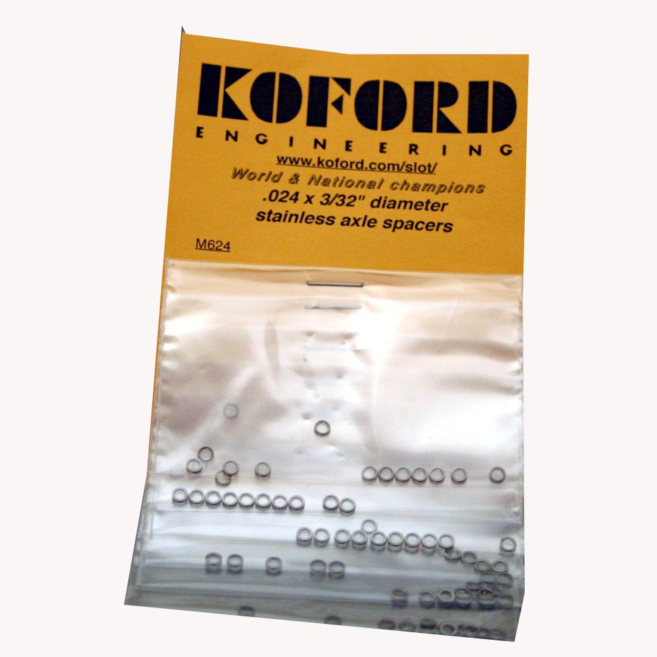 Koford M624 .024 x 3/32 axle spacers bag