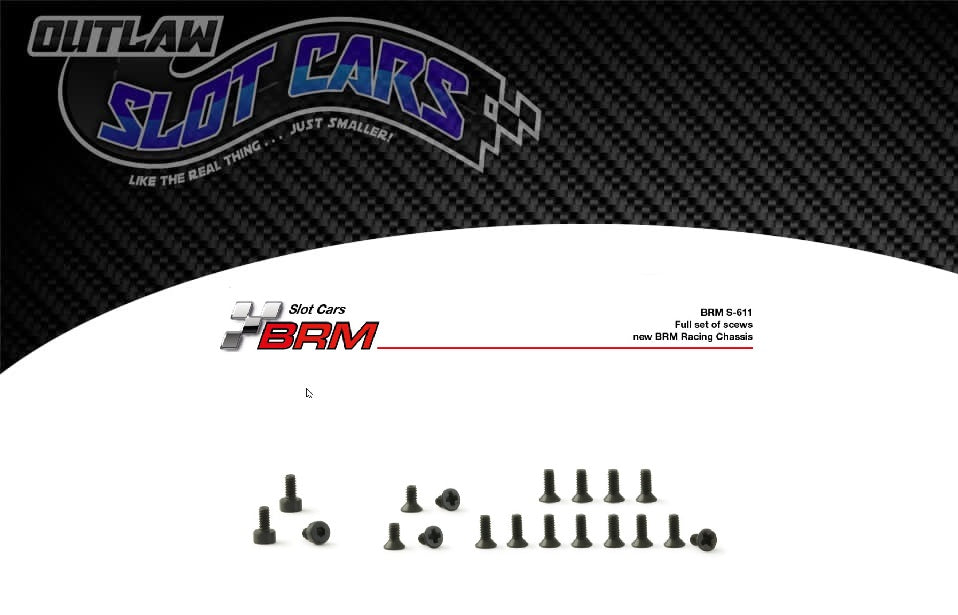 BRM S-611 - Body & Chassis Screw Set - for Racing